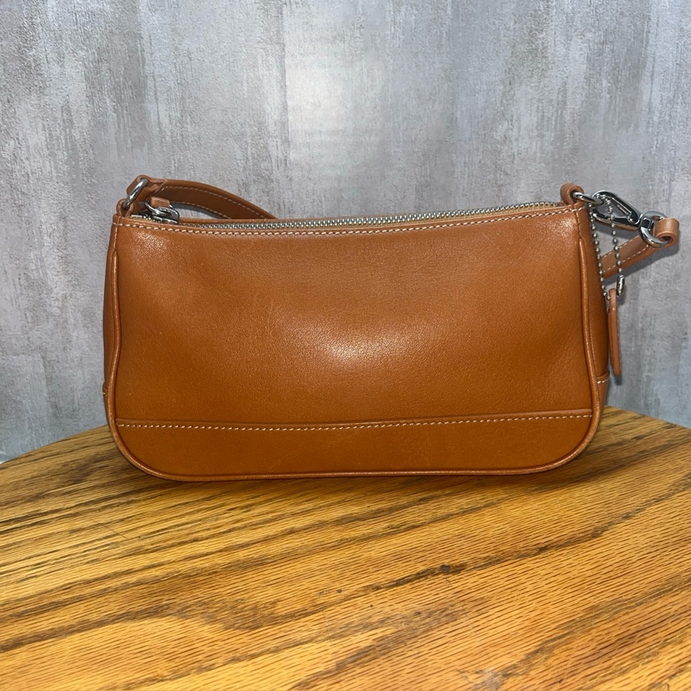 Coach Hampton Demi Mini Small British Tan Brown Leather Purse Vintage Y2K # 7785